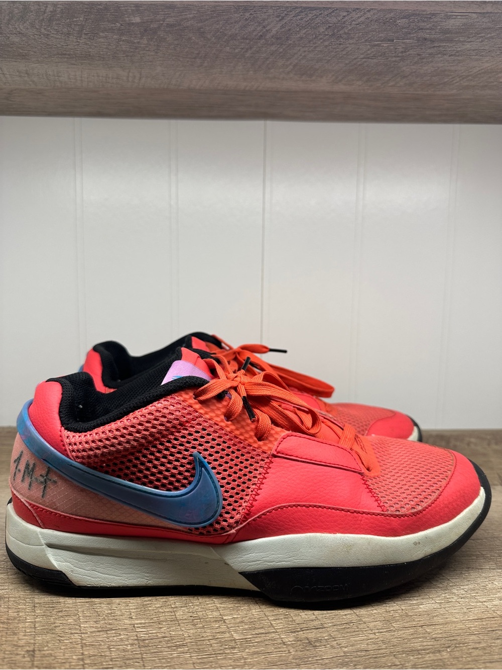 Nike Kids Coral-Red and Blue Low-Top Sneakers